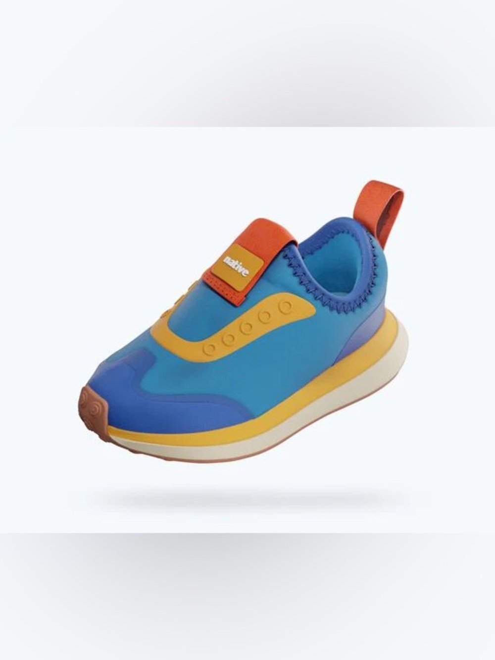 BOYS CUSHIONED BLUE/ORANGE SNEAKERS - NATIVES